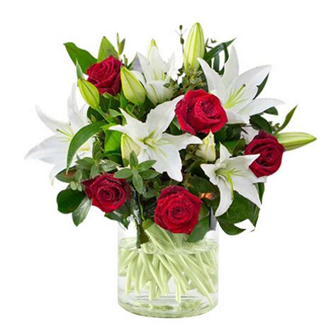Unveil Deep Affection - Lily & Rose Bunch by Lily's Florist