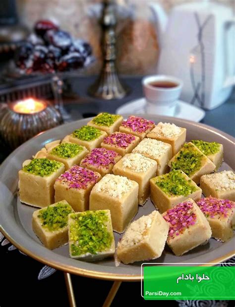 طرز تهیه حلوا بادام تبریزی مجلسی و خوشمزه، قالبی با آرد بادام