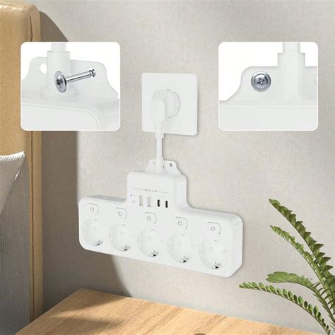 Prise Multiple Prise Murale Avec Prises Ports Usb A Et Ports