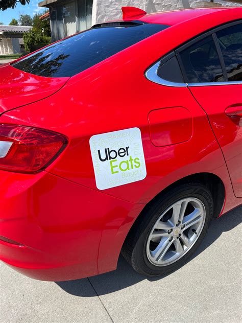 UBER EATS Removable Car MAGNET Glossy Uber Eats Car Magnet No Stickers ...