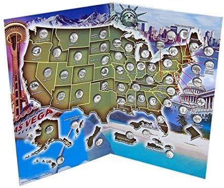 State Quarter Map Collectors Item w/ coins Sweepstakes