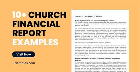 Church Financial Report 10 Examples Format How To Create Pdf