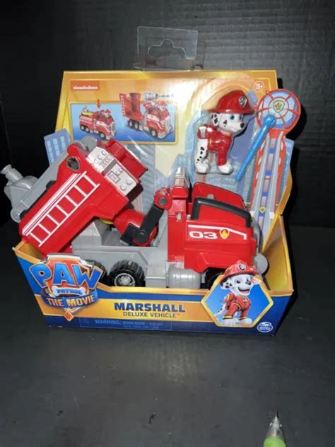 PAW PATROL THE Movie Marshall Deluxe Transforming Vehicle and Figure Toy NEW £16.87 - PicClick UK