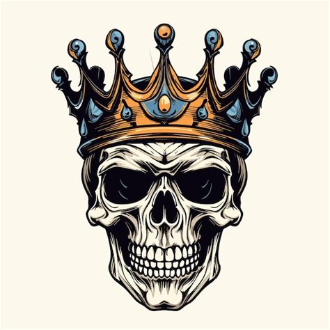 Premium Vector Skull With A Crown On It Skull King