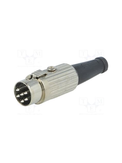 Conector Din Pin Macho Aereo Recto Para Soldar Cuerp