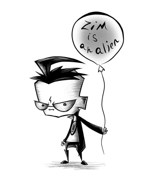 Aggregate More Than 74 Invader Zim Tattoo Black And White Super Hot