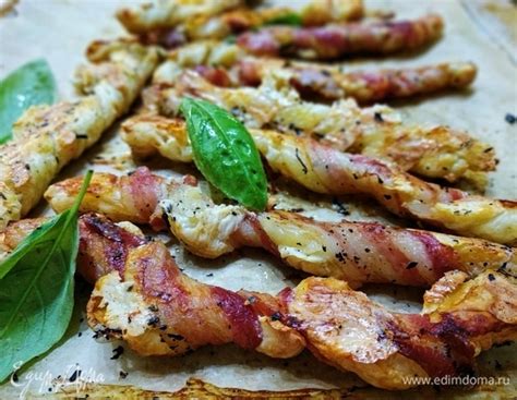 Хрустящие палочки с беконом и сыром — Пошаговый рецепт приготовления с ...