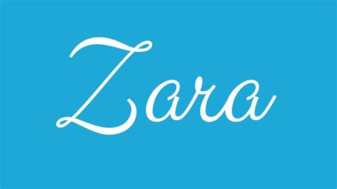 Learn How To Sign The Name Zara Stylishly In Cursive Writing Youtube