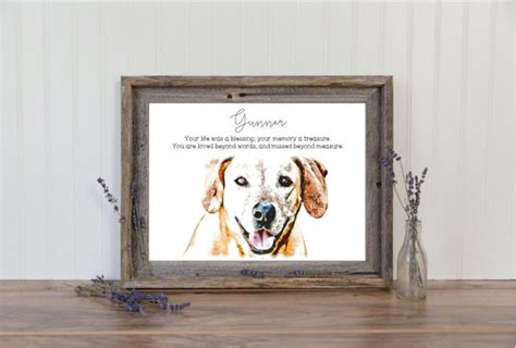 Pet Memorial Pet Loss Pet Loss Gift Dog Frame Personalized - Etsy