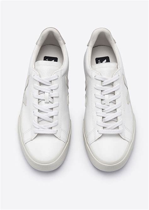 Veja Campo Vegan Leather Trainers White Pierre Natural