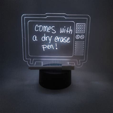 Retro TV Dry Erase Board LED Lamp Fandom Laser