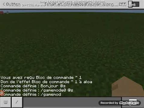 Comment Avoir Un Commande Block Sur Minecraft Pocket Dition Youtube