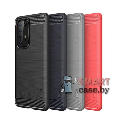 Купить карбоновый чехол MOFI для Huawei P40 Pro (Чёрный) в Минске