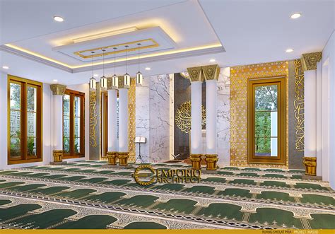 Desain Ruang Sholat Pria Masjid Modern Lantai Di Sidoarjo Jawa Timur