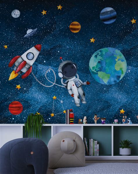 Rocket Space Wall Mural D Co Wallpaper