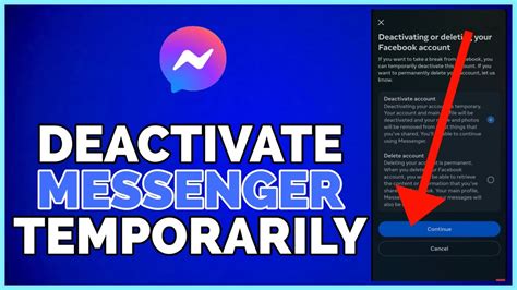 How To Temporarily Deactivate Messenger Account 2023 Quick Easy