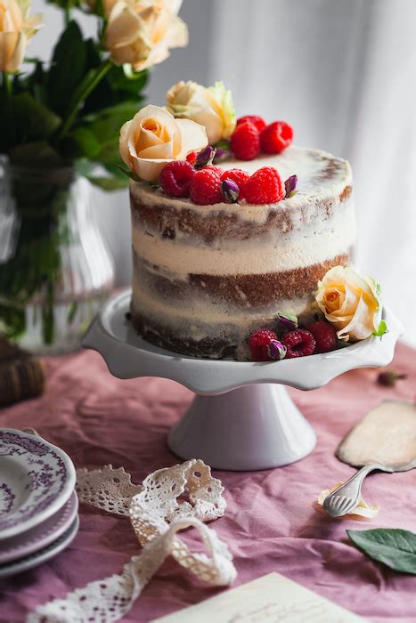 Naked Cake Au Th Et Aux Framboises Kiss My Chef
