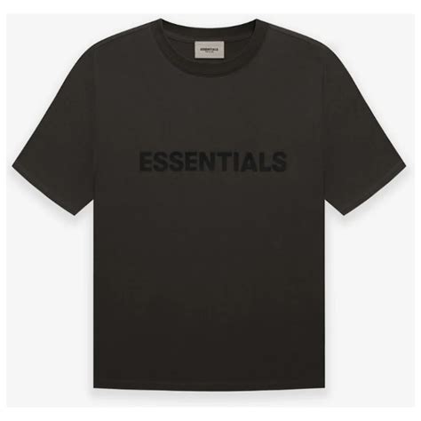 Fear Of God Essentials Boxy T Shirt Applique Logo Weathered Blackwash Gallery Cdmx