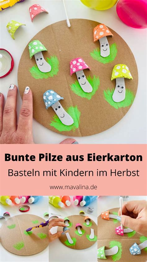 Bunte Pilze Aus Eierkarton Kinder Basteln Eierkarton Eierkarton