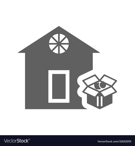 Home delivery icon gray graphics Royalty Free Vector Image