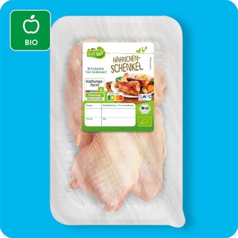 GUT BIO Bio Hähnchen Schenkel Haltungsform 4 Premium von ALDI SÜD für