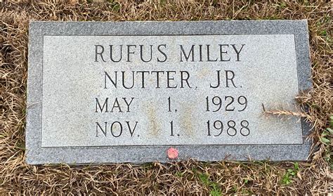 Rufus Miley Nutter Jr Find A Grave Memorial