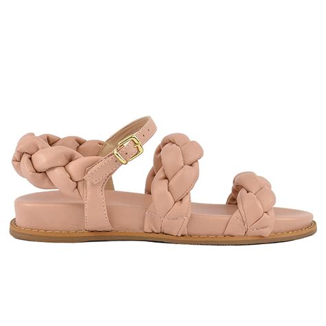 Sandália Baixa Trançada Amanda Ayello Nude Marina Calçados