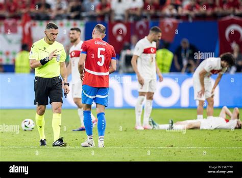 Hamburg Germany Th June Referee Istvan Kovacs Seen With