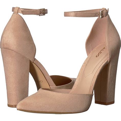 Aldo Nicholes Block Heel Pumps In Bone Suede Kate Middleton Shoes