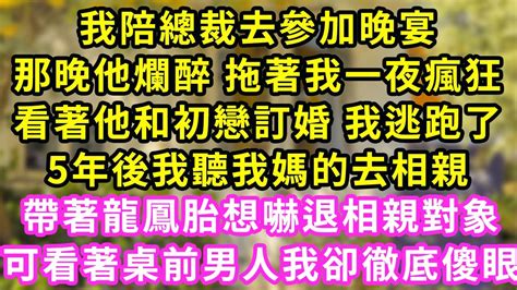 我陪總裁去參加晚宴，那晚他爛醉 拖著我一夜瘋狂，看著他和初戀訂婚 我逃跑了，5年後我聽我媽的去相親，帶著龍鳳胎想嚇退相親對象，可看著桌前男人我卻徹底傻眼 甜寵 灰姑娘 霸道總裁 愛情 婚姻