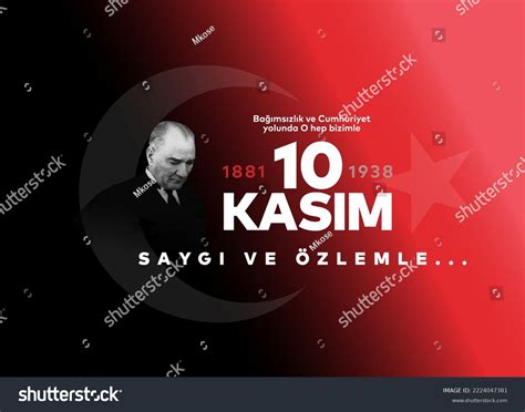 10 Anma 18811938 Ankara Turkiye Translate Stock Vector Royalty Free