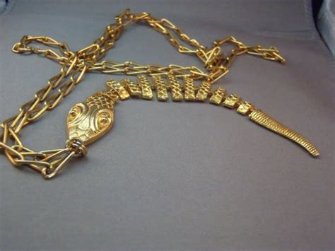 Vintage Rare Sarah Coventry Articulated Snake Necklace CH Etsy