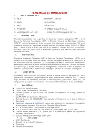 Plan Anual De Trabajo 2014 PDF