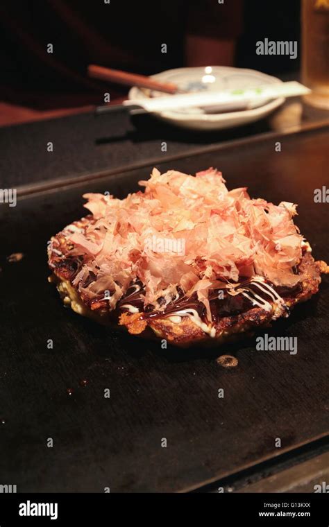 Japanese Style Pizza Okonomiyaki Okonomiyaki Is A Japanese Savory