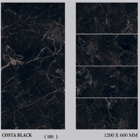 Multicolour Costa Black Vitrified Floor Tile Size 1200 X 600 Mm 10