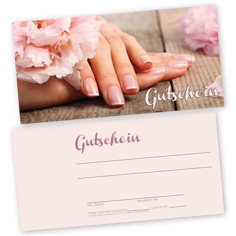 Nagelpflege Gutscheinkarte NATURAL NAILS Gutscheinkarte