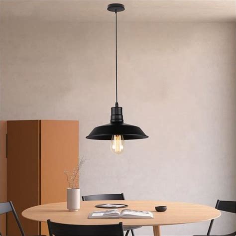 Tempas Industriel Suspension Luminaire Vintage 26cm Lampe Abat Jour