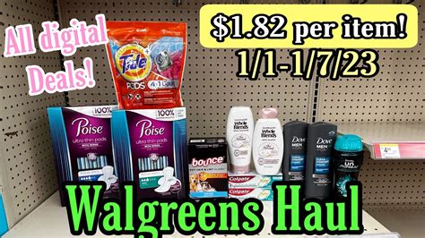 Walgreens Haul All Digital Couponing This Week Just 1 85 Per Item