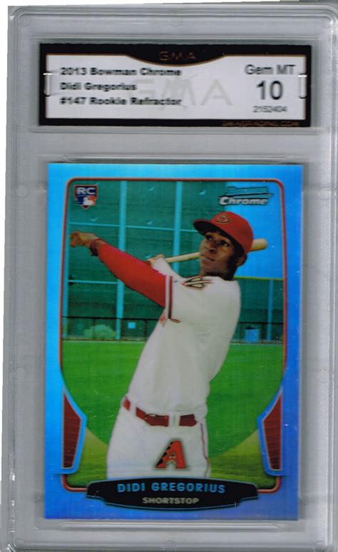 2013 Didi Gregorius Bowman Chrome Refractor Rookie Gem Mint 10 147 EBay