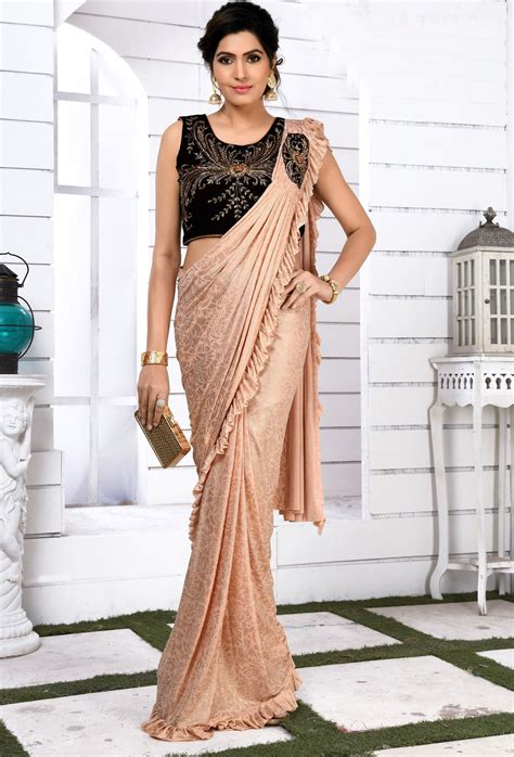 Ready To Wear Party Wear Saree 50030 Designer Saree Blouse Patterns