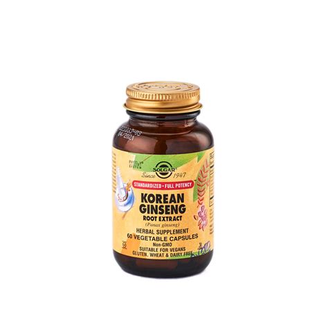 Solgar Korean Ginseng Root Extract 60 Capsules Healthy Options