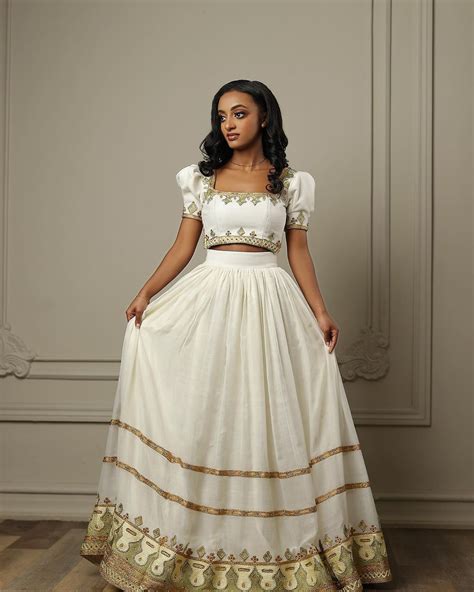 Shimmering Elegance Habesha Dress Mesmerizing Habesha Kemis Ethiopian