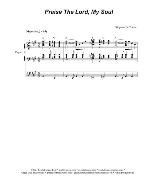 Praise The Lord My Soul Satb Sheet Music Stephen Decesare Satb Choir