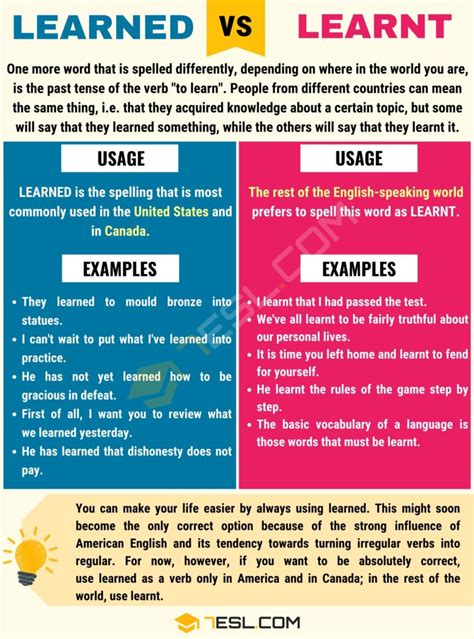 Learnt Vs Learned When To Use Learned Vs Learnt With Useful