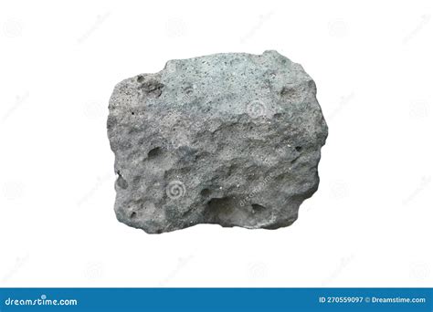 Raw Of Basalt Rock Isolated On A White Background. Basalt Is An Extrusive Igneous Rock Royalty ...