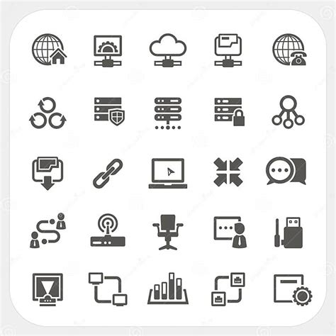 Network Icons Set Stock Vector Illustration Of Mobile 39054268