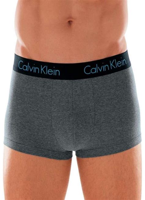 Cueca Boxer Calvin Klein Low Rise Trunk Cotton C Cz Cinza Escuro