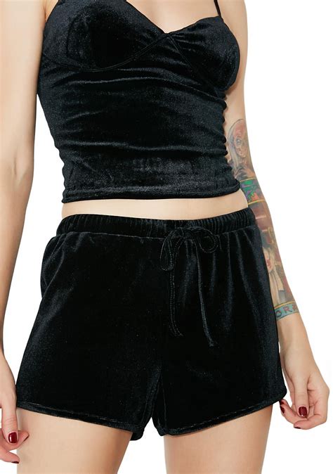 Onyx Lounge Life Velvet Shorts Black Velvet Shorts Velvet Shorts