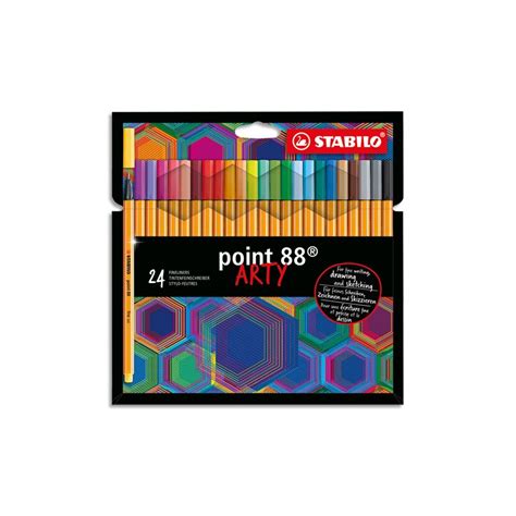 STABILO Etui Carton 24 Stylos Feutres Point 88 ARTY Pointe Fine