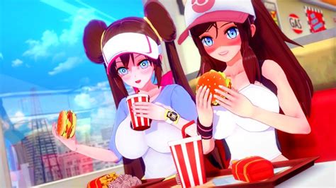 POV Pokemon Hilda And Rosa Threesome Creampie Experience Anime Hentai D Compilation